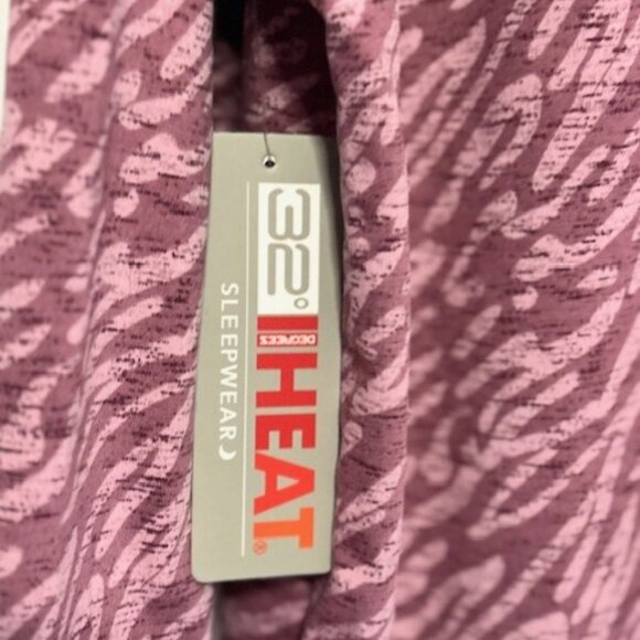 32 Degrees Heat XXL Pink Tiger 3/4 Sleepwear Cooling Soft Lightweight Comfy NWT - Picture 5 of 6